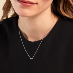 Collier Desert Argent Blanc Oxyde De Zirconium