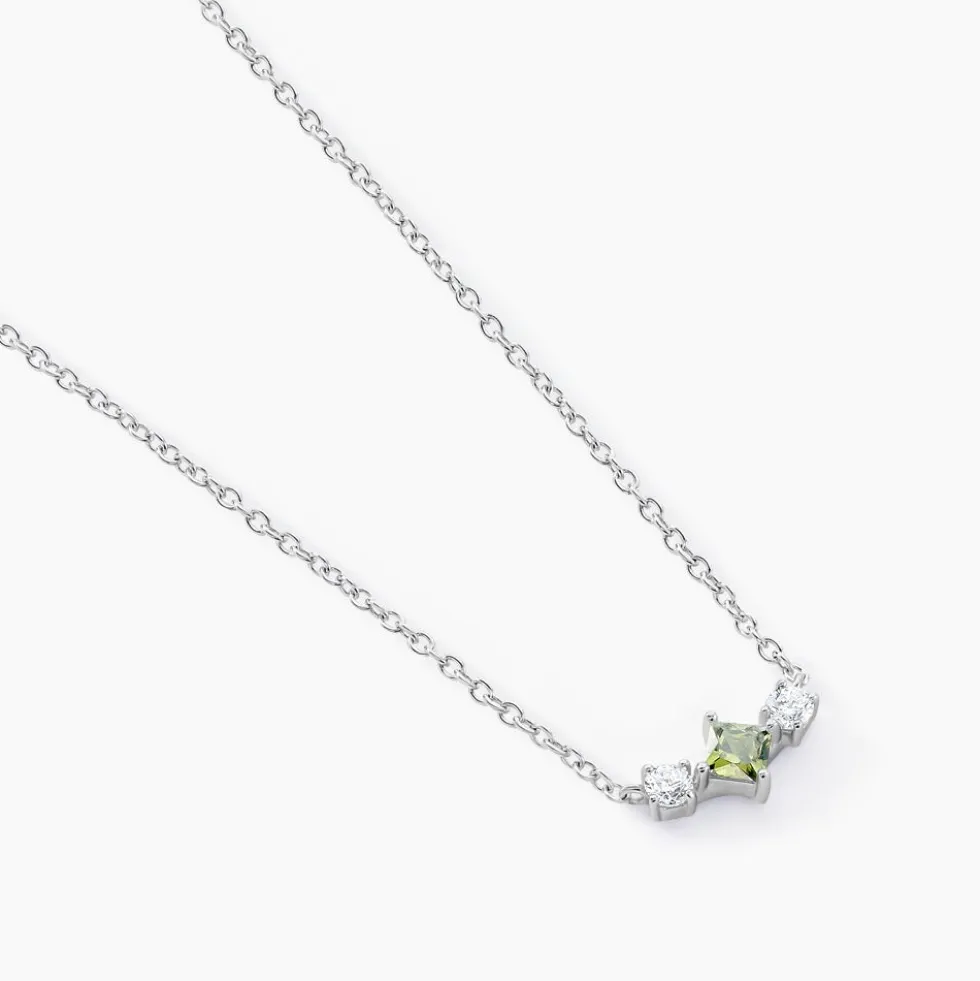 Collier Desert Argent Blanc Oxyde De Zirconium