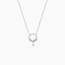 Collier Dhyana Argent Blanc