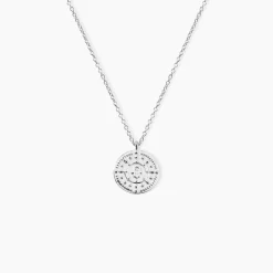 Collier Dhyana Argent Blanc Oxyde De Zirconium