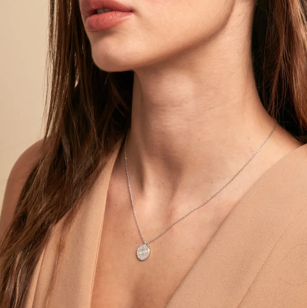 Collier Dhyana Argent Blanc Oxyde De Zirconium