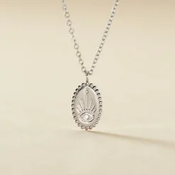 Collier Dhyana Argent Blanc Oxyde De Zirconium