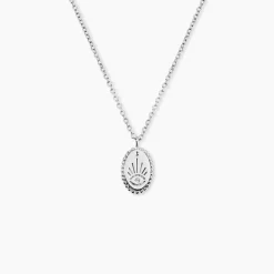 Collier Dhyana Argent Blanc Oxyde De Zirconium