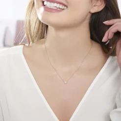 Collier Dimitra Or Blanc Diamant