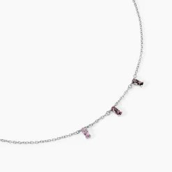 Collier Dion Argent Blanc Oxyde De Zirconium