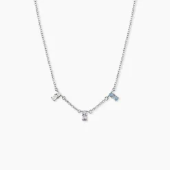 Collier Dion Argent Blanc Oxyde De Zirconium