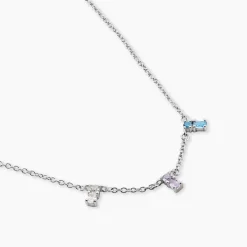 Collier Dion Argent Blanc Oxyde De Zirconium
