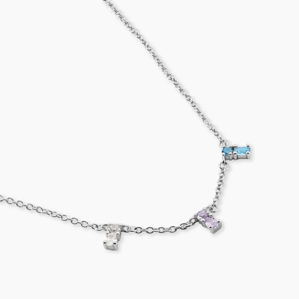 Collier Dion Argent Blanc Oxyde De Zirconium