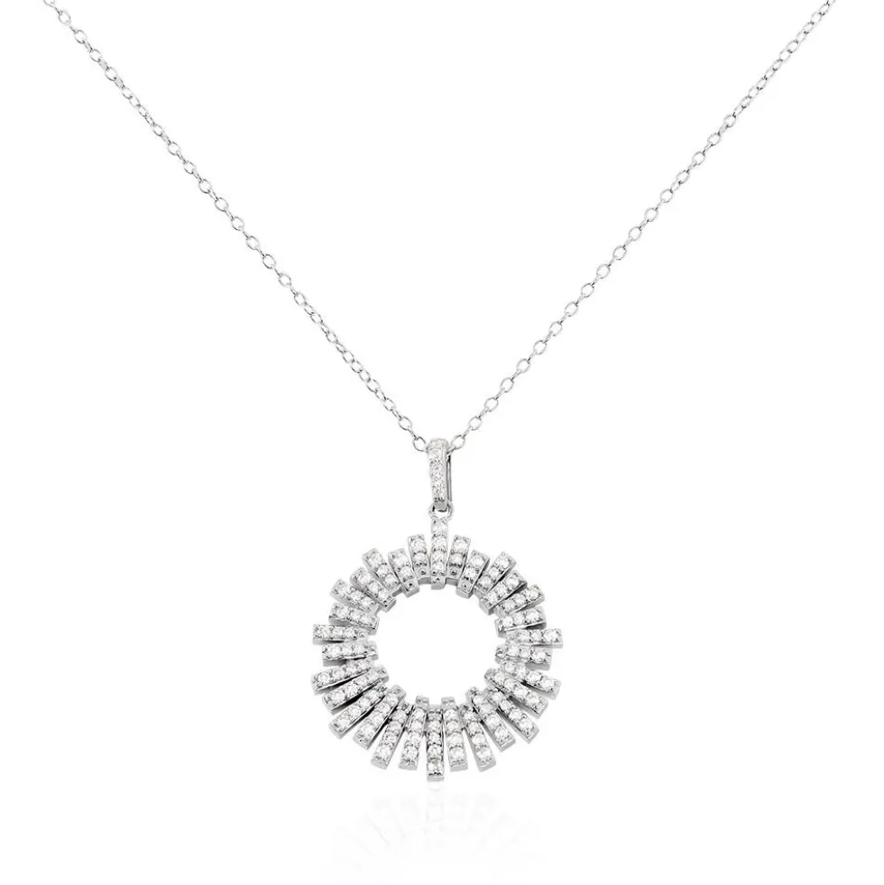 Collier Doretta Argent Blanc Oxyde De Zirconium