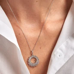 Collier Doretta Argent Blanc Oxyde De Zirconium