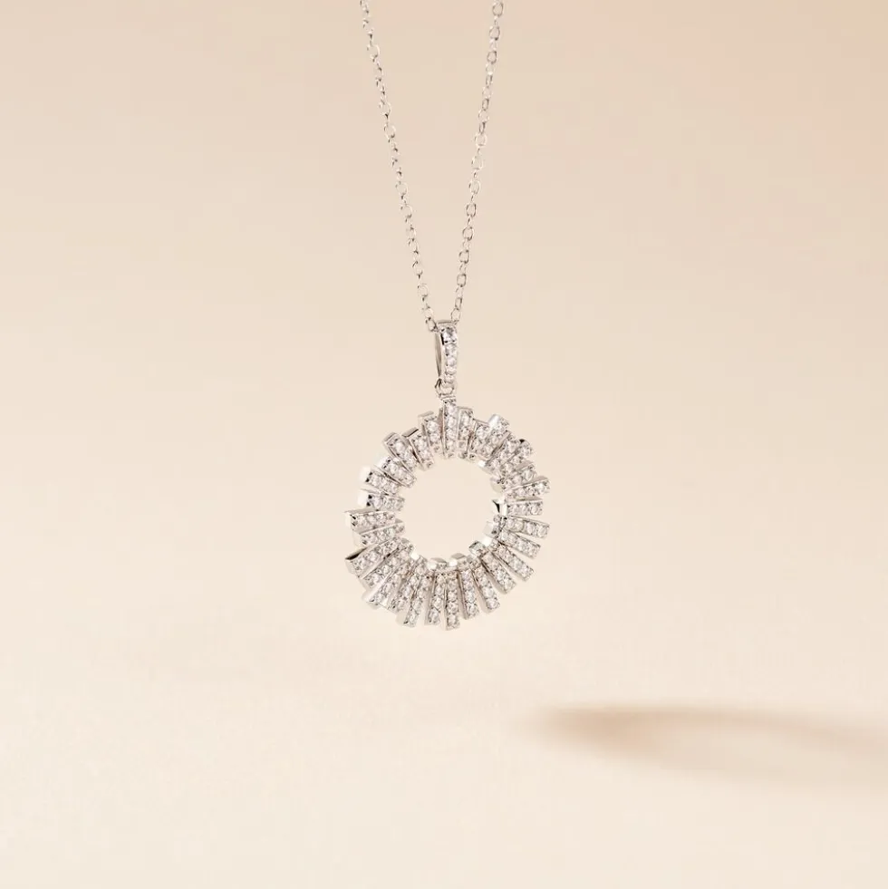 Collier Doretta Argent Blanc Oxyde De Zirconium