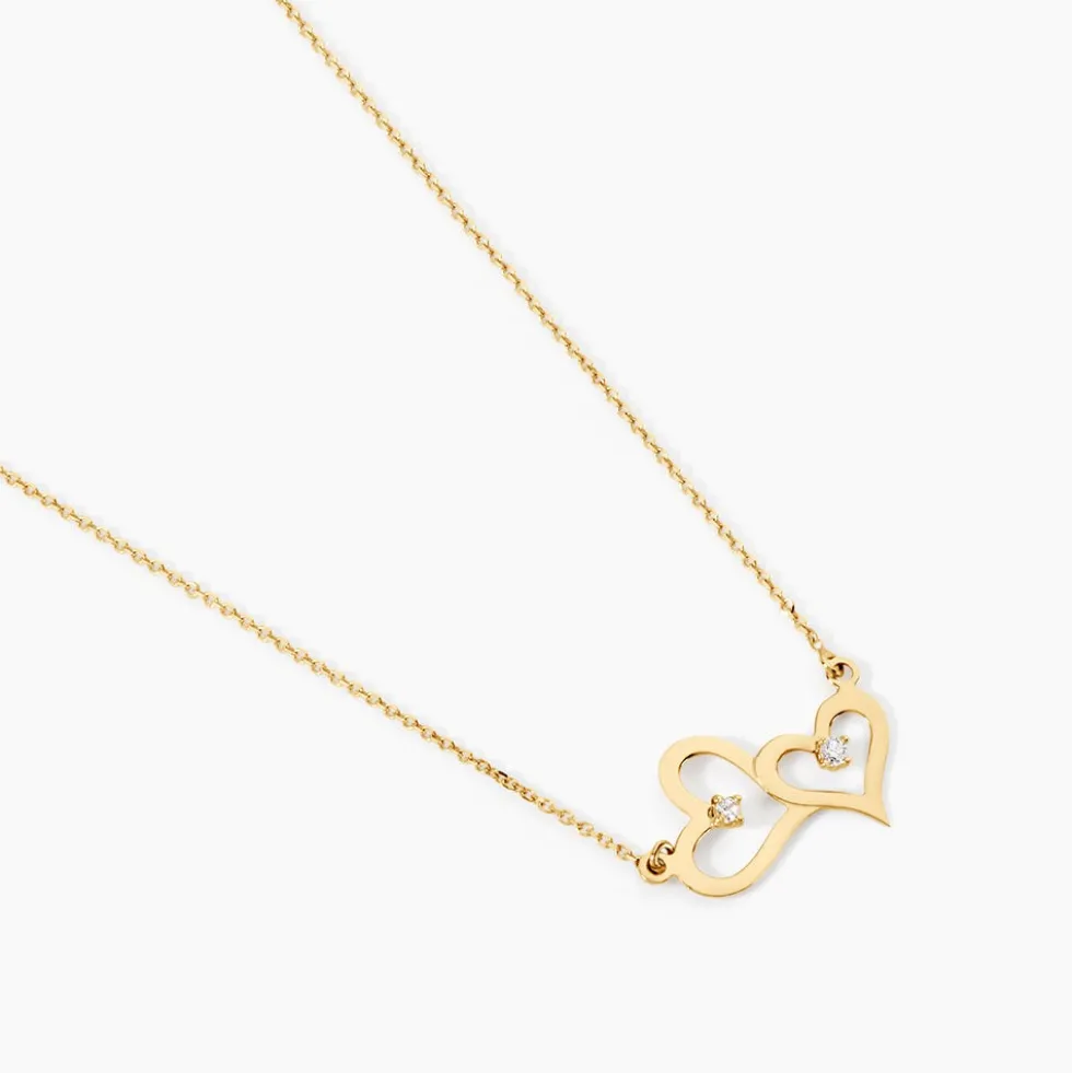 Collier Duleep Or Jaune Oxyde De Zirconium