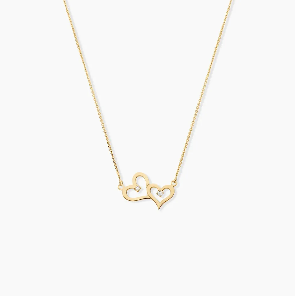 Collier Duleep Or Jaune Oxyde De Zirconium