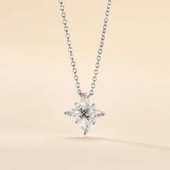 Collier Eclat Argent Blanc Oxyde De Zirconium