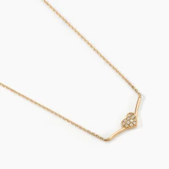 Collier Eclat D'amour Or Jaune Oxyde De Zirconium