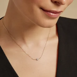 Collier Eclat D'amour Or Jaune Oxyde De Zirconium