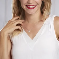 Collier Effie Argent Blanc Oxyde De Zirconium