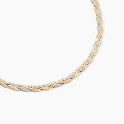 Collier Elae Argent Tricolore