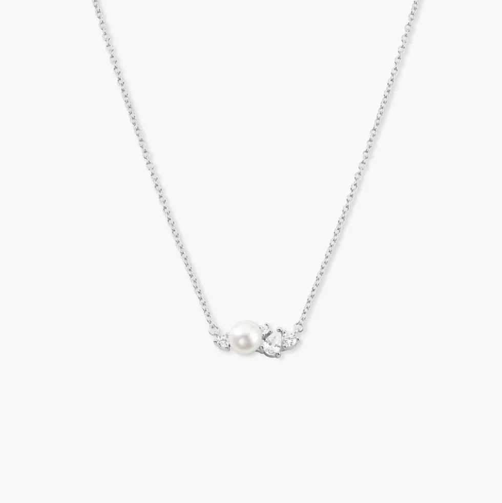 Collier Elea Argent Blanc Perle De Culture Oxyde De Zirconium