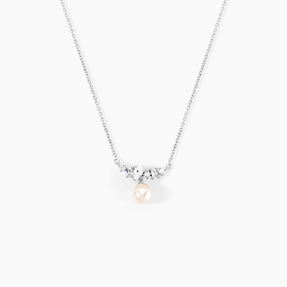 Collier Elea Argent Blanc Perle De Culture Oxyde De Zirconium