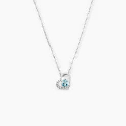 Collier Eliana Or Blanc Topaze Et Oxyde De Zirconium