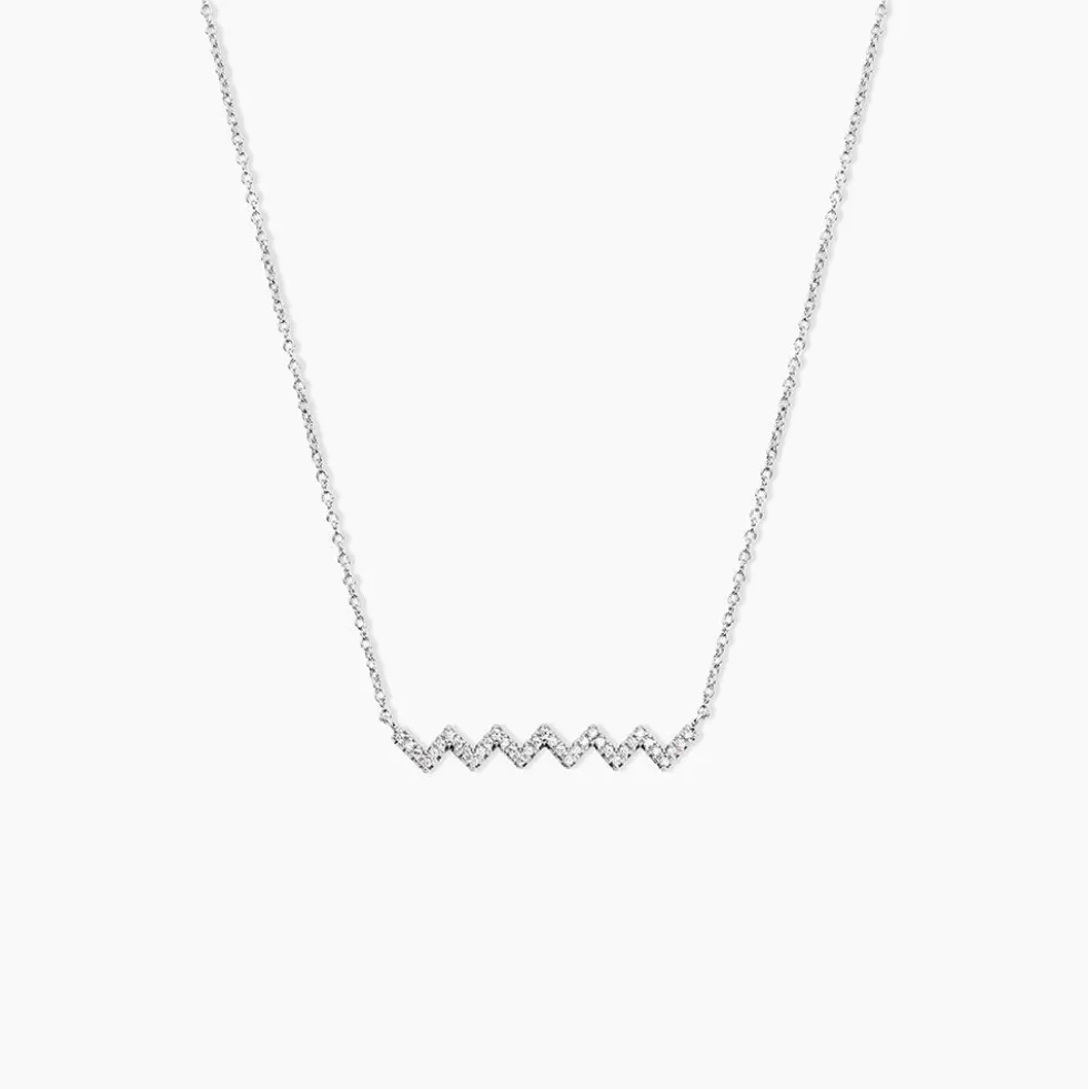 Collier Elixanne Argent Blanc Oxyde De Zirconium