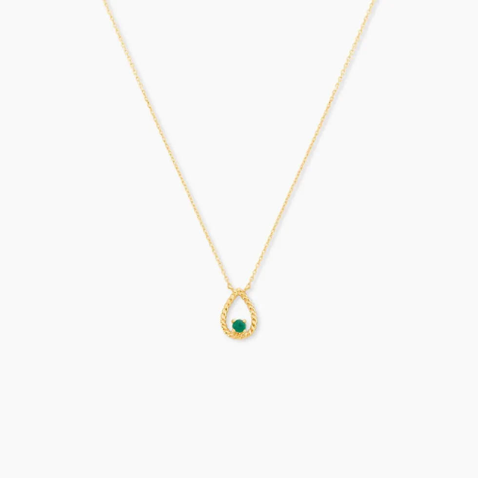 Collier Emeria Or Jaune Emeraude