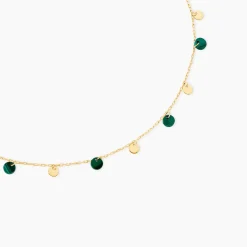 Collier Epurea Or Jaune Malachite