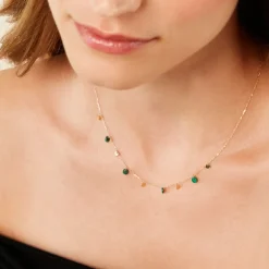 Collier Epurea Or Jaune Malachite