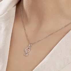 Collier Estina Argent Blanc