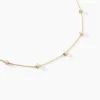 Collier Ethere Or Jaune Oxyde De Zirconium