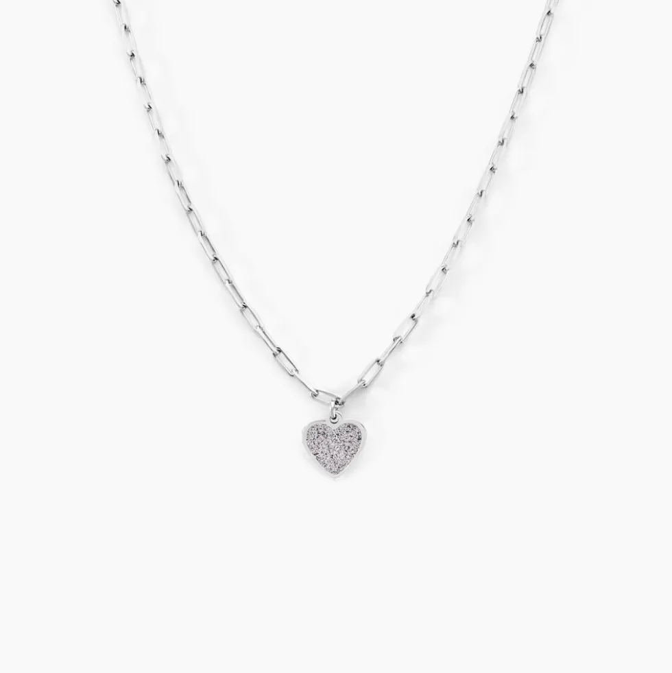 Collier Etincelante Argent Blanc