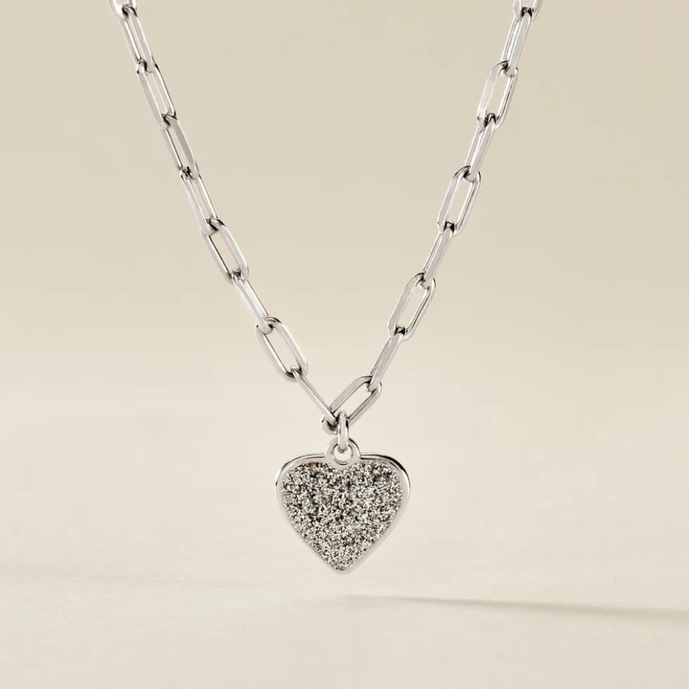 Collier Etincelante Argent Blanc