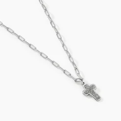 Collier Etincelante Argent Blanc