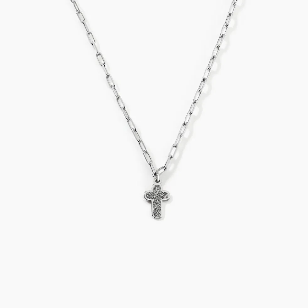 Collier Etincelante Argent Blanc