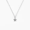 Collier Etincelante Argent Blanc