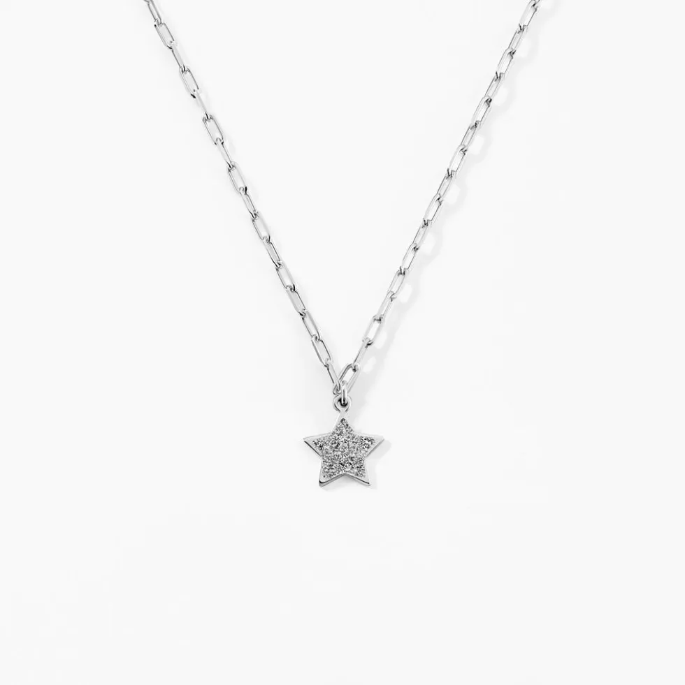 Collier Etincelante Argent Blanc