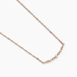Collier Eugenie Argent Rose Oxyde De Zirconium