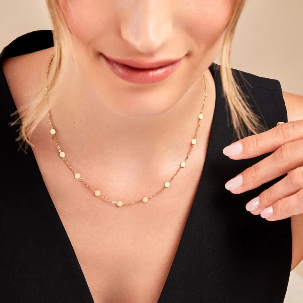 Collier Eva Acier Jaune