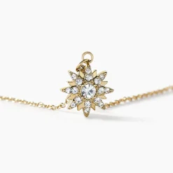 Collier Eva Acier Jaune Oxyde De Zirconium
