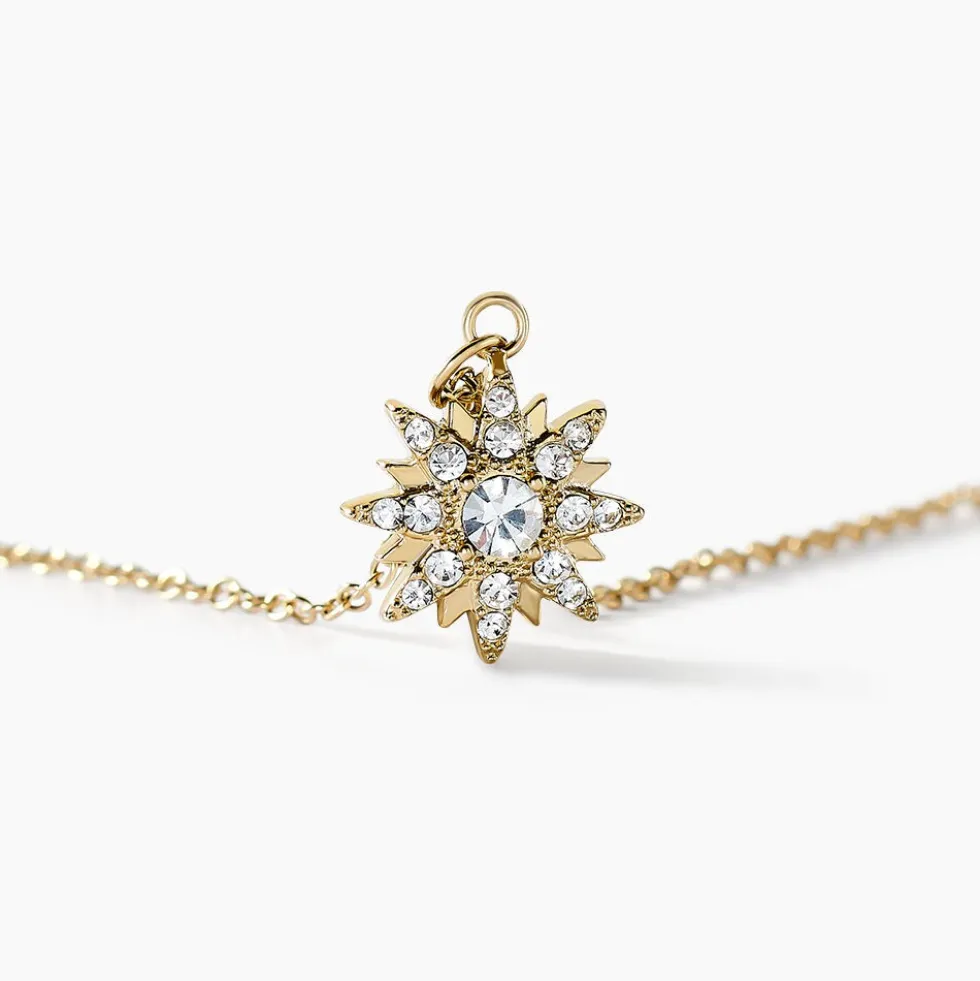 Collier Eva Acier Jaune Oxyde De Zirconium