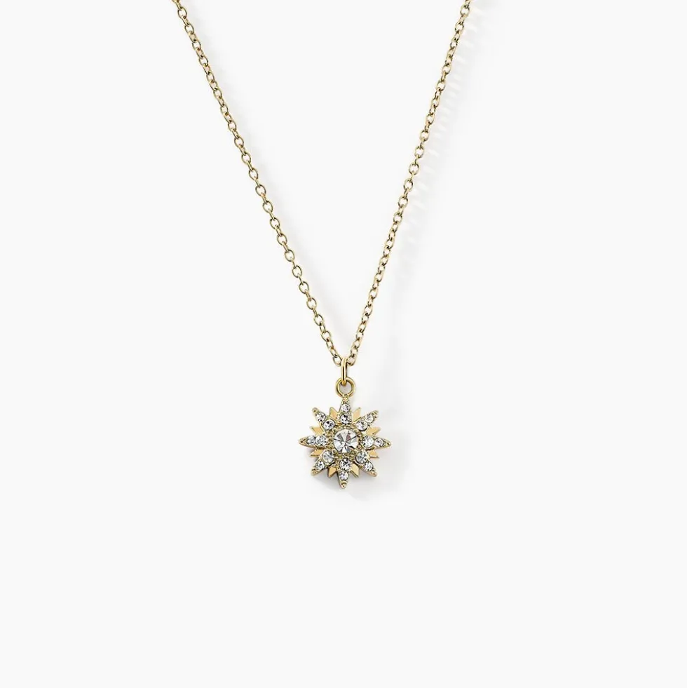 Collier Eva Acier Jaune Oxyde De Zirconium