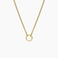 Collier Eva Cercle Ajoure Acier Jaune