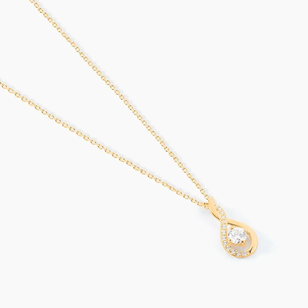 Collier Evana Or Jaune Oxyde De Zirconium