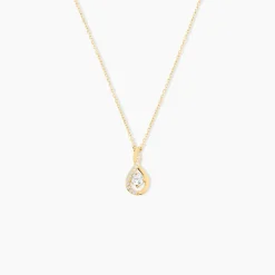 Collier Evana Or Jaune Oxyde De Zirconium