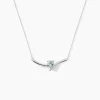 Collier Eva Or Blanc Topaze Et Oxyde De Zirconium