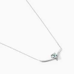 Collier Eva Or Blanc Topaze Et Oxyde De Zirconium