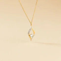 Collier Eye Or Jaune Oxyde De Zirconium