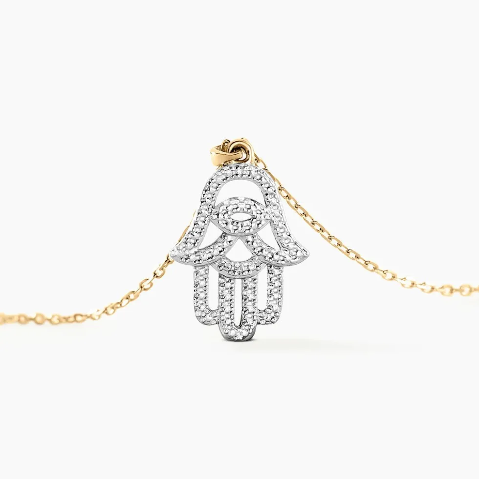 Collier Fahmida Or Jaune Diamant