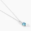 Collier Fany Or Blanc Topaze Et Oxyde De Zirconium